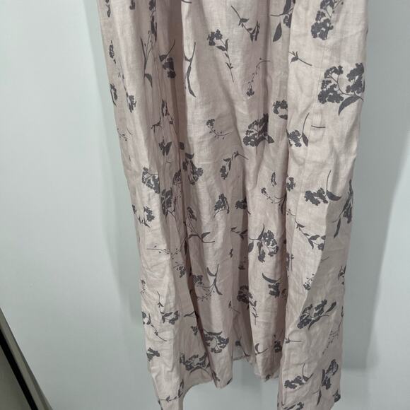 Wilfred Aritzia Genoa Linen Midi Dress in Vin Gris/Ardoise - Picture 7 of 9